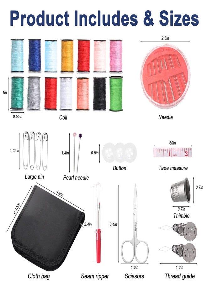 SHANDERBAR Sewing Kit,Sewing Bag Set, Portable Sewing Kit - DIY Supplies with Accessories, Ideal for Adults, Beginners, Travelers and More. Includes Black Handbag. - Image 2